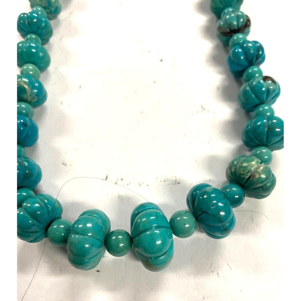 Jay King DTR Turquoise Sterling Silver Beaded Necklace Vintage READ - Picture 2 of 5